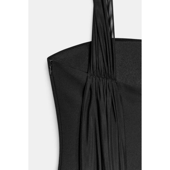 ZARA CONTRAST SHEER DRESS - Picture 11 of 11